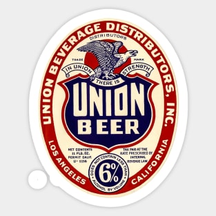 Vintage Californian Beer Label Sticker
